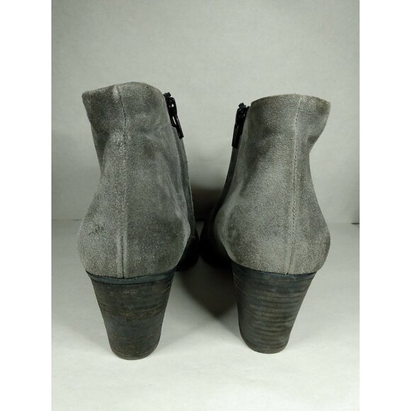 Paul Green Delgado Womens Gray Suede Block Heel Ankle Boots Booties US 8 Fits 9 - Picture 4 of 10